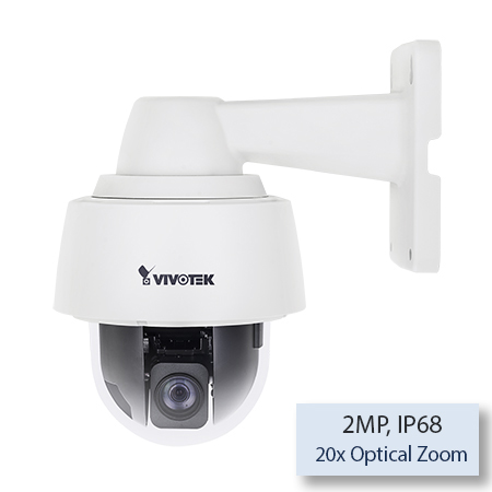 VIVOTEK SD9361-EHL 2MP Indoor/Outdoor Day/Night Speed Dome IP Network Camera, Vari-focal 4.7-94mm Lens, 1920x1080, 60fps, H.265, H.264, MJPEG, IP68, Vandal-proof IK10, PoE